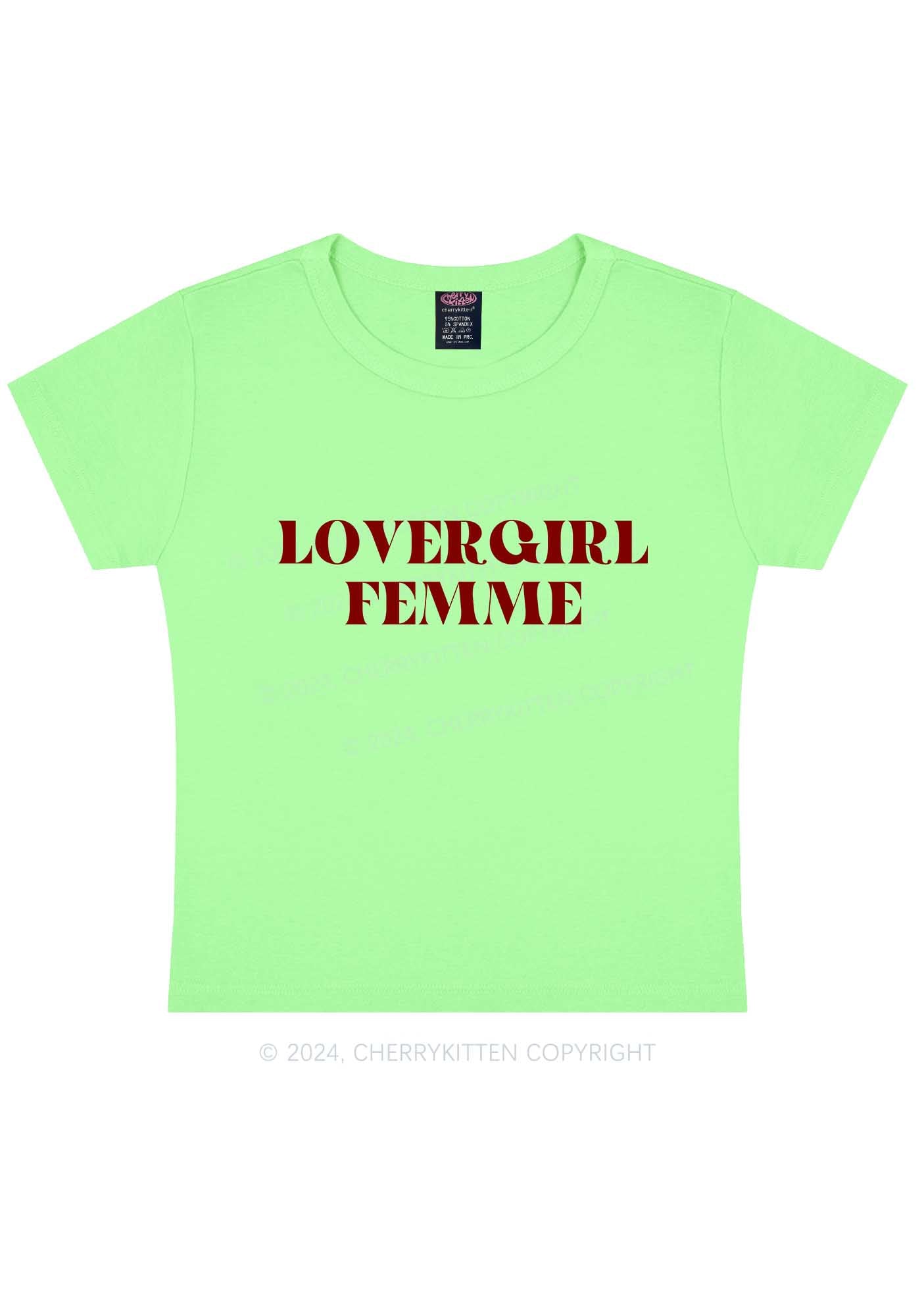 Lovergirl Femme Y2K Baby Tee Cherrykitten