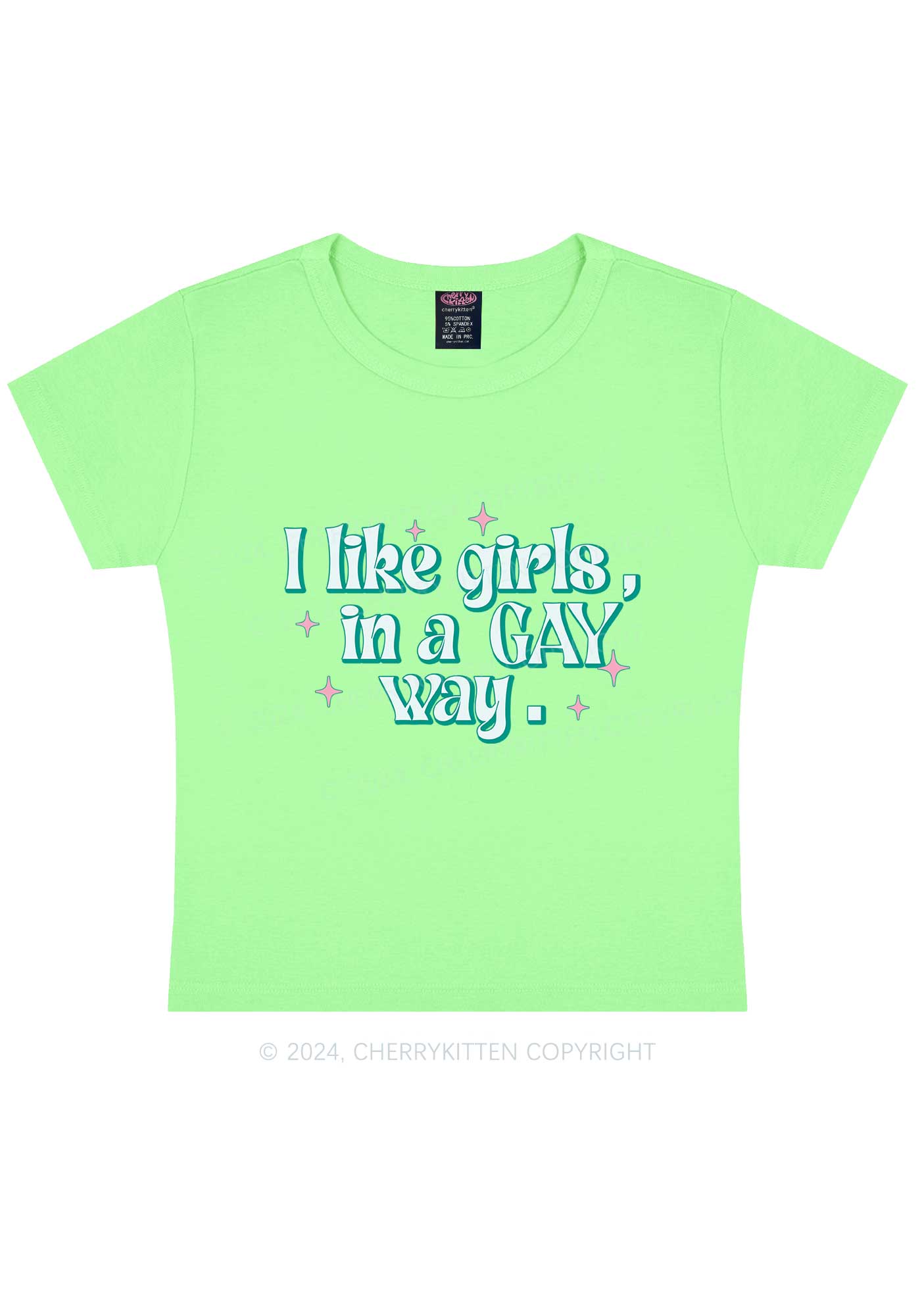 Like Girls In Gay Way Y2K Baby Tee Cherrykitten