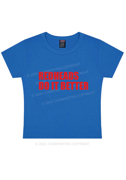 Redheads Do It Better Y2K Baby Tee Cherrykitten