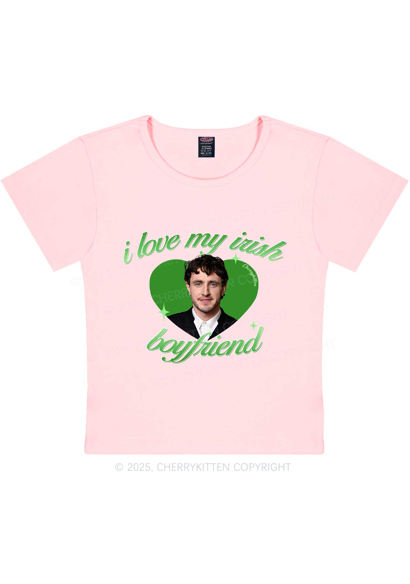 Love My Irish Boyfriend St Patricks Y2K Baby Tee Cherrykitten