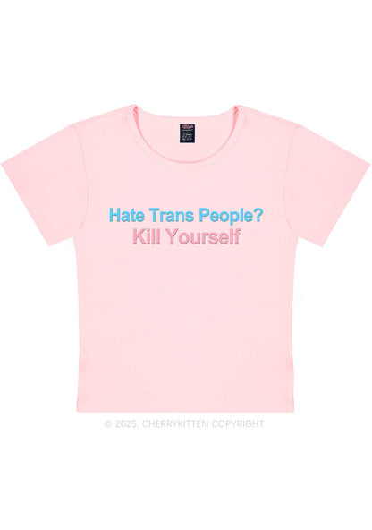 Hate Trans People Y2K Baby Tee Cherrykitten