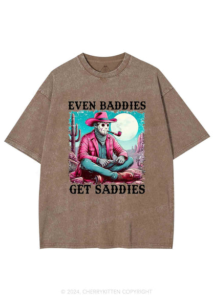 Halloween Baddies Cowboy Y2K Washed Tee Cherrykitten