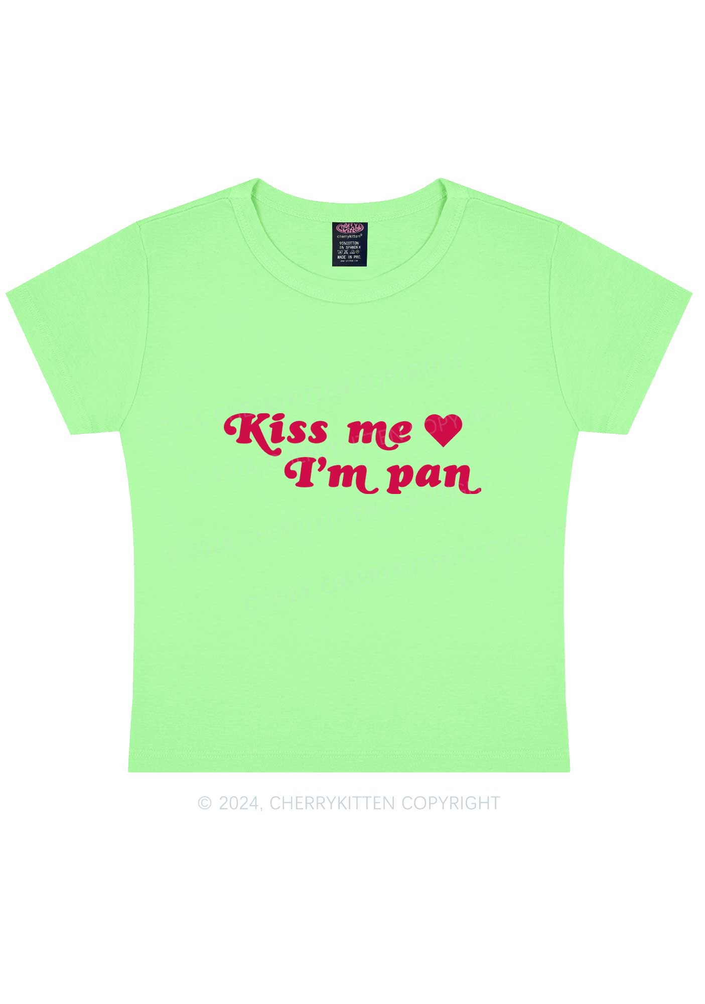 Kiss Me I’m Pan Y2K Baby Tee Cherrykitten