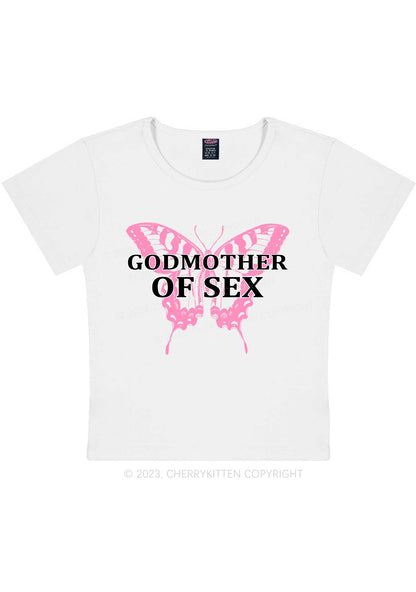 Curvy Godmother Butterfly Y2K Baby Tee Cherrykitten