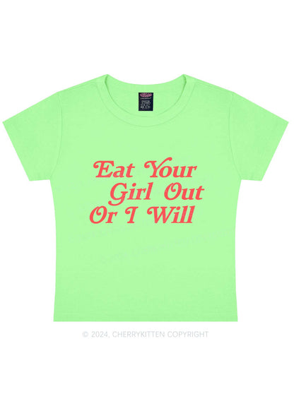 Eat Your Girl Out Y2K Baby Tee Cherrykitten