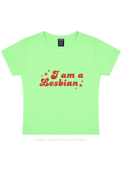 I'm Lesbian Y2K Baby Tee Cherrykitten