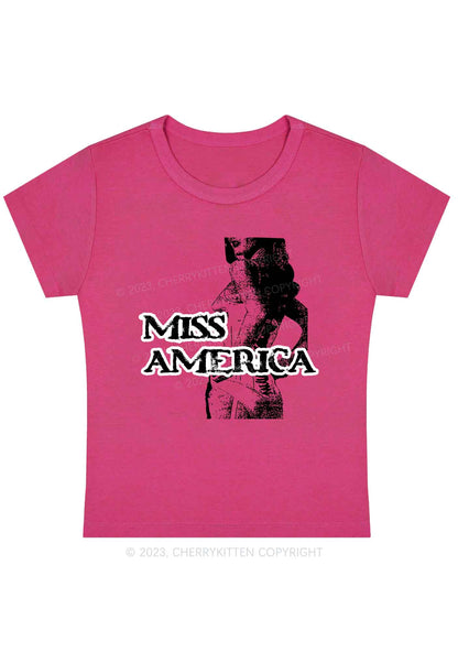 Miss America Y2K Baby Tee Cherrykitten