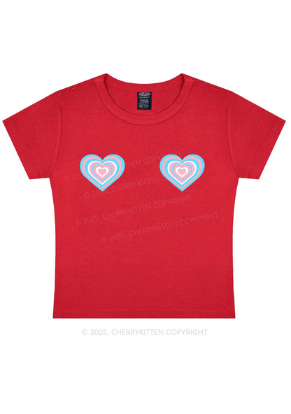 Transgender Flag Heart Y2K Baby Tee Cherrykitten