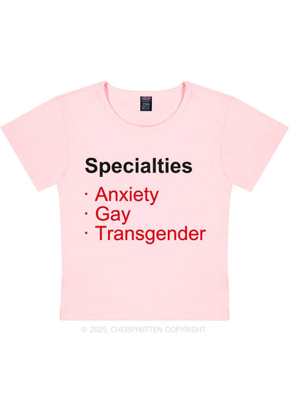 Anxiety Gay Transgender Y2K Baby Tee Cherrykitten