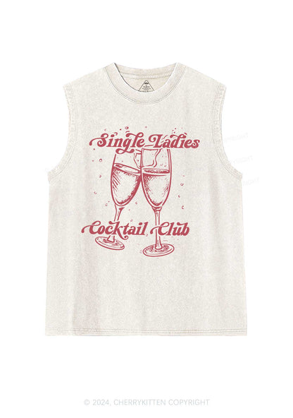 Single Ladies Y2K Valentine's Day Washed Tank Cherrykitten