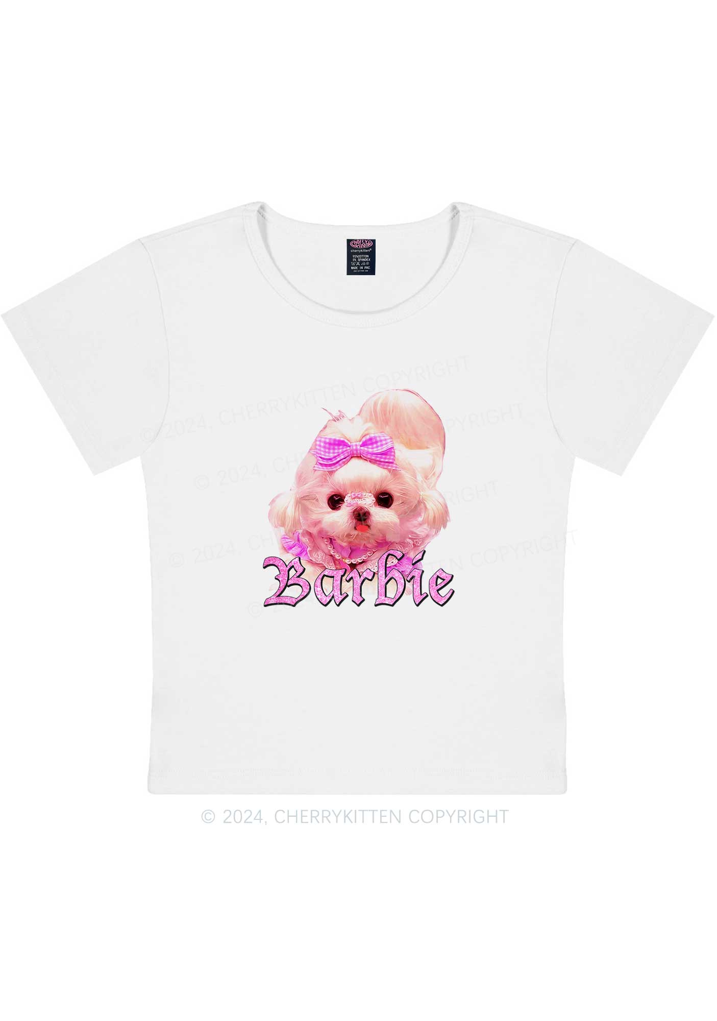 Pretty Dog Y2K Baby Tee Cherrykitten