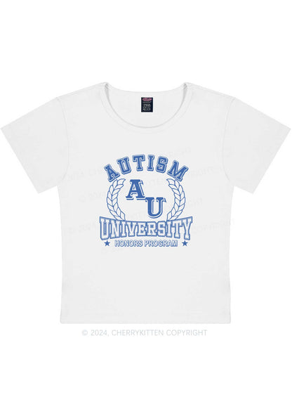 Curvy AU University Y2K Baby Tee Cherrykitten