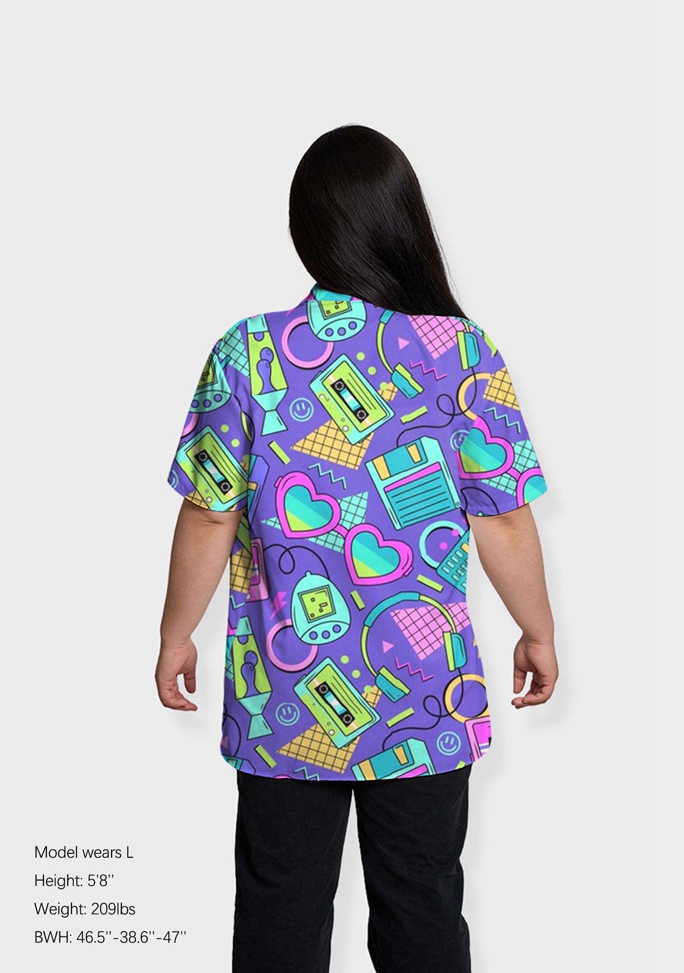 Retro Cassettes Headphones Print Shirts