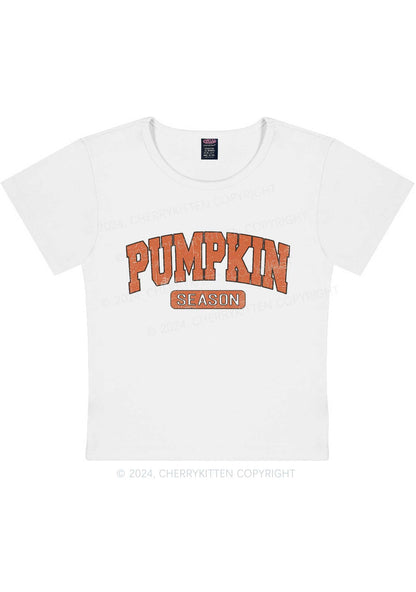 Halloween Pumpkin Season Y2K Baby Tee Cherrykitten