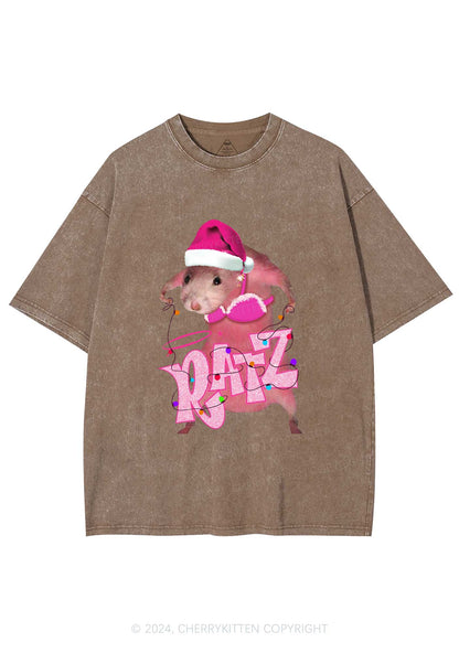 Christmas Ratz Y2K Washed Tee Cherrykitten