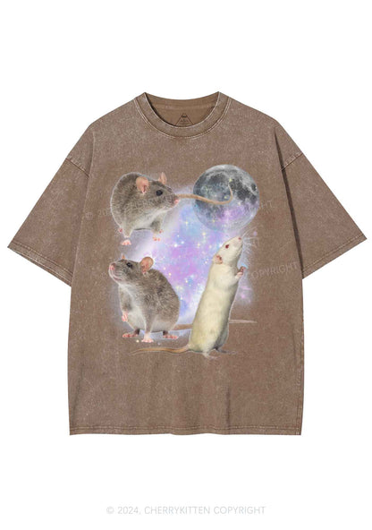 Three Rats Moon Y2K Washed Tee Cherrykitten