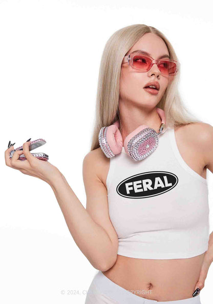 Feral Y2K Crop Tank Top Cherrykitten