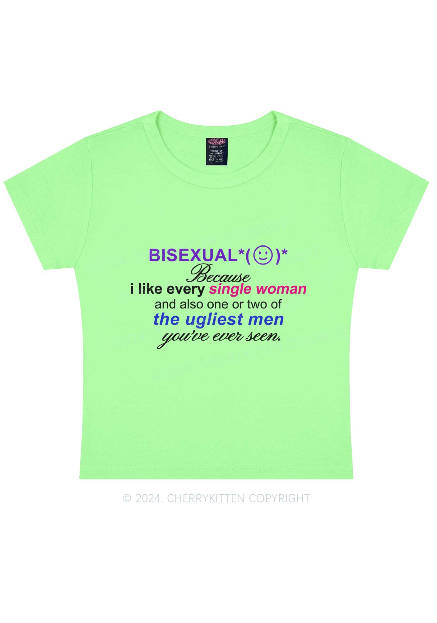 Bisexual Women Y2K Baby Tee Cherrykitten