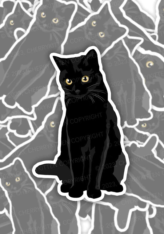 Black Cat 1Pc Y2K Sticker Cherrykitten