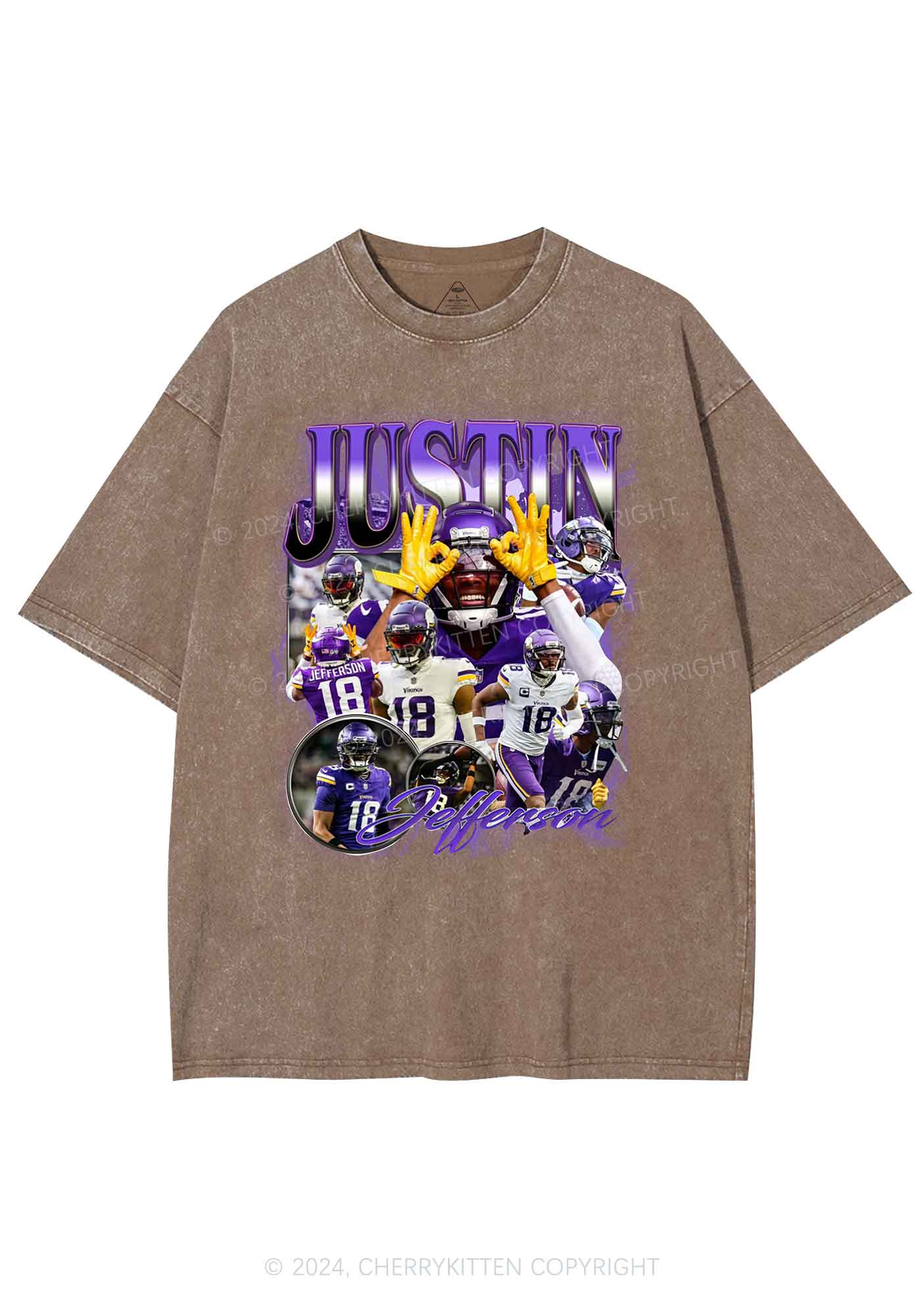 Purple Justin Y2K Super Bowl Washed Tee Cherrykitten