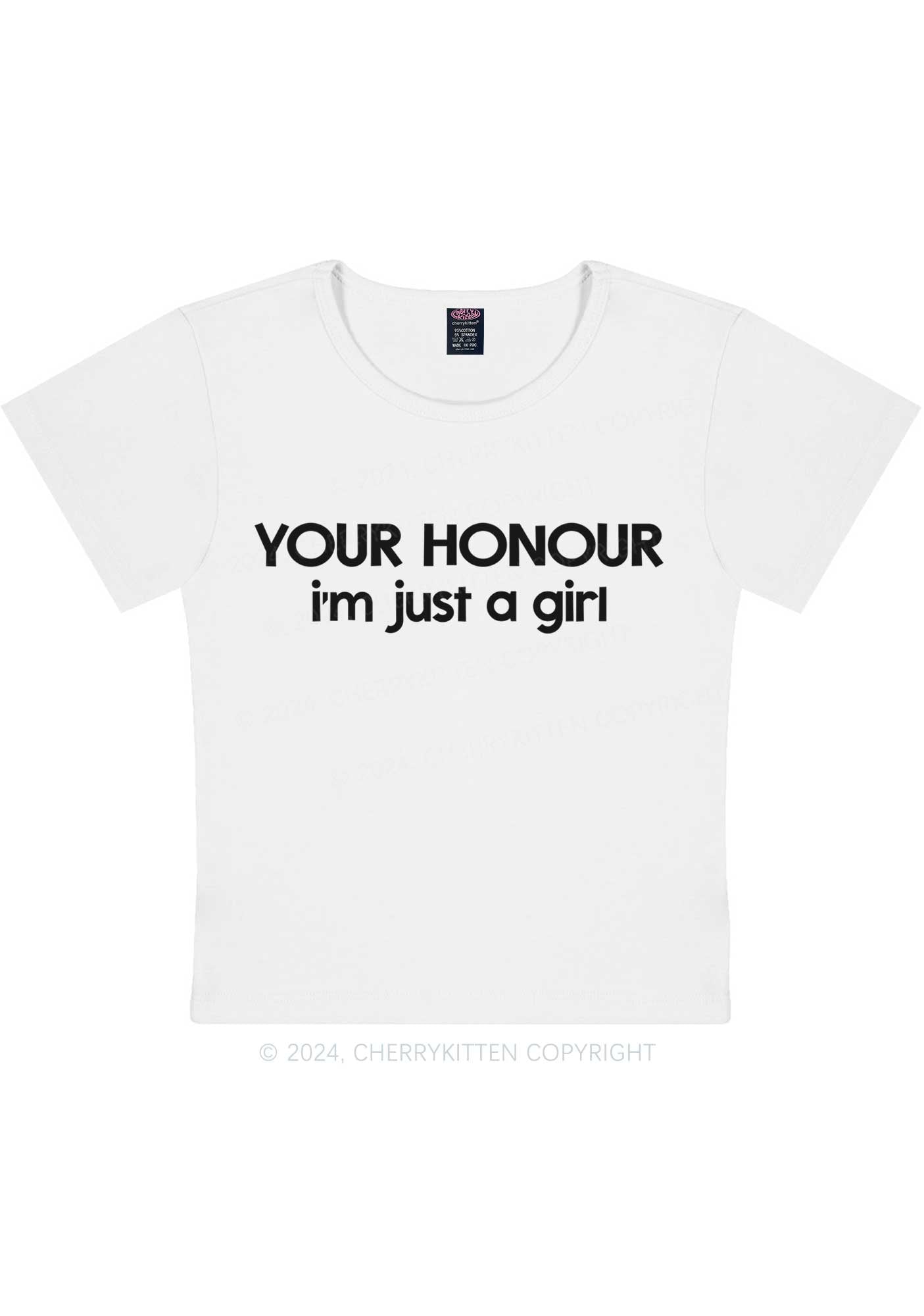 Your Honour Y2K Baby Tee Cherrykitten