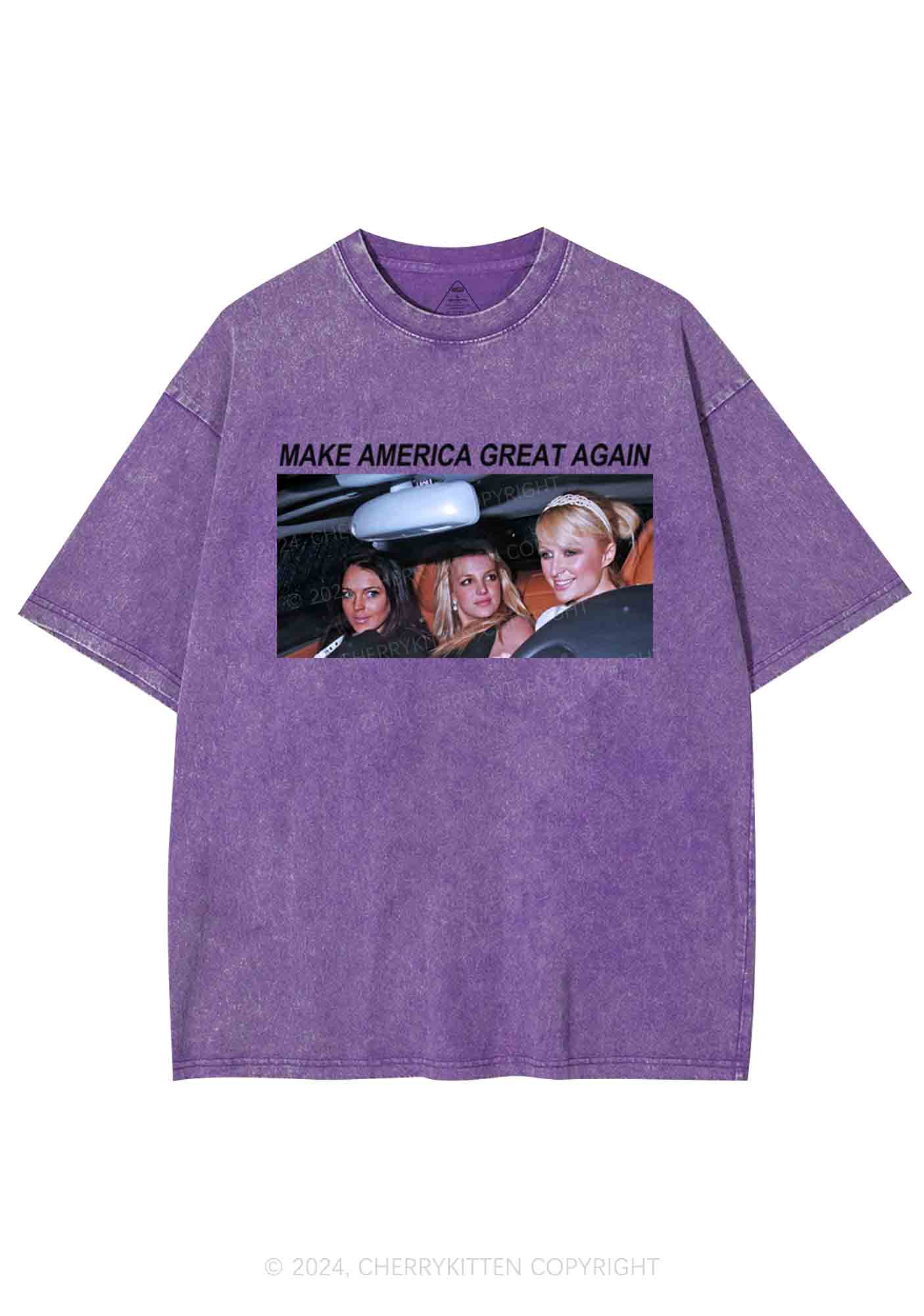 Make America Great Again Y2K Washed Tee Cherrykitten