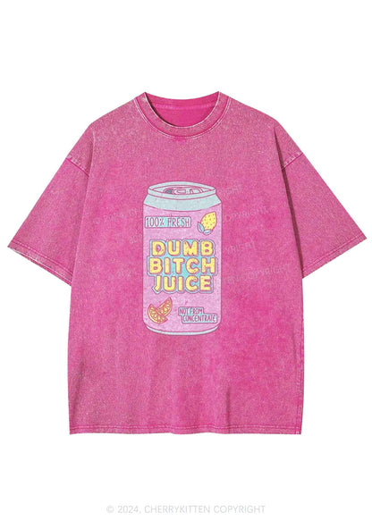 Dumb Bxxch Juice Y2K Washed Tee Cherrykitten