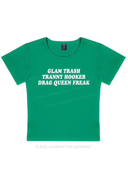 Glam Trash Y2K Baby Tee Cherrykitten