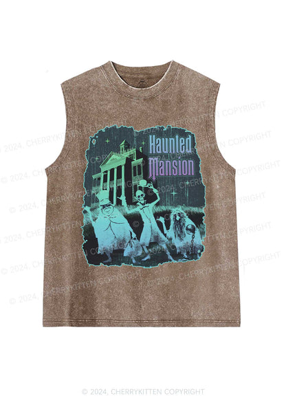 Halloween Haunted Mansion Y2K Washed Tank Cherrykitten