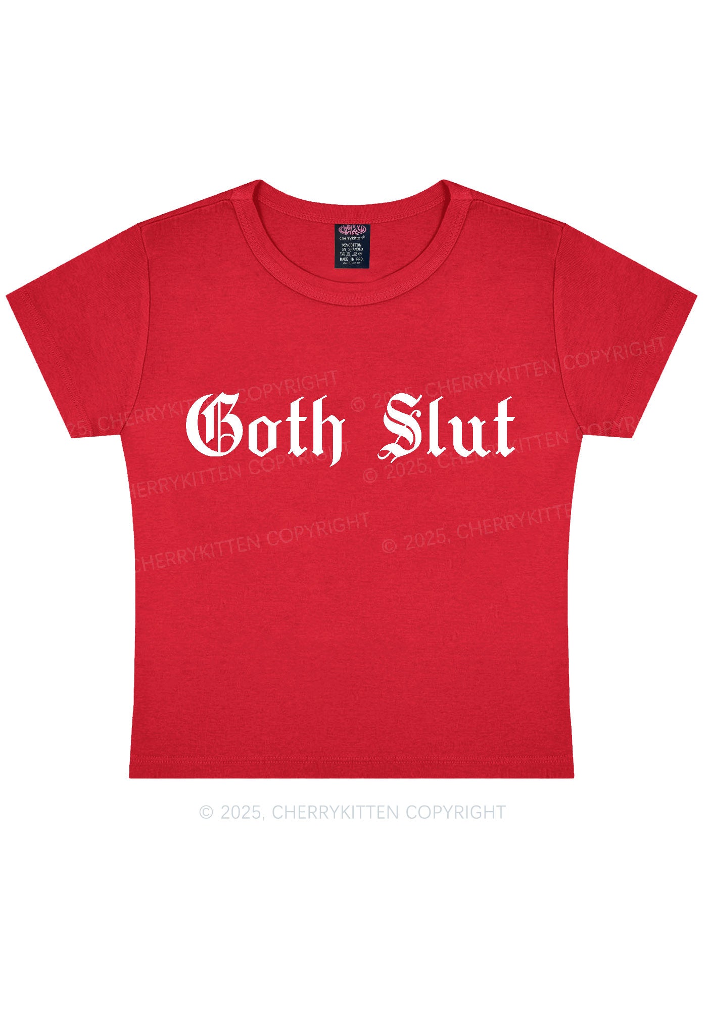 Goth Slxt Y2K Baby Tee Cherrykitten