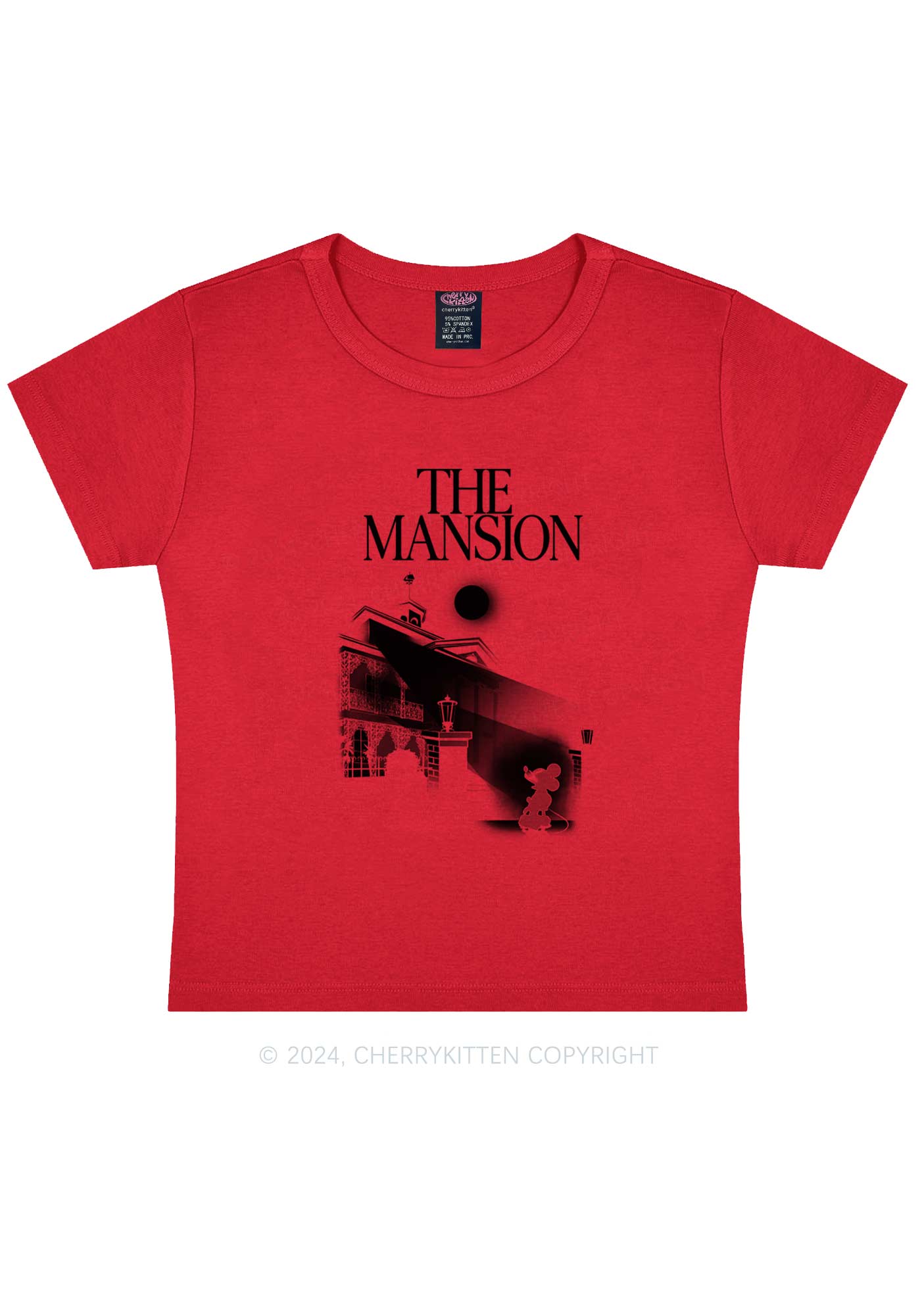 Halloween The Mansion Y2K Baby Tee Cherrykitten