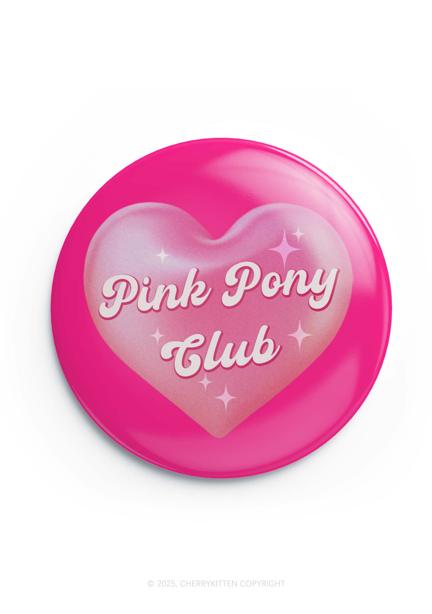 Pink Heart Pony Club 1Pc Y2K Pin Cherrykitten