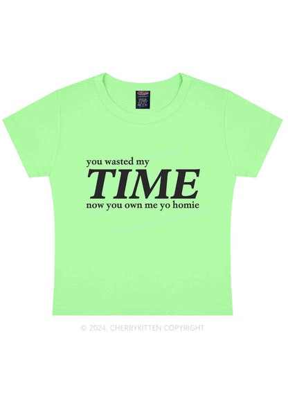 You Wasted My Time Y2K Baby Tee Cherrykitten