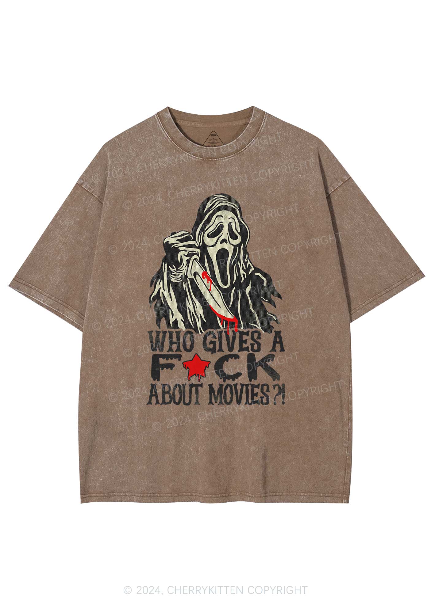 Halloween Fxxk Movies Y2K Washed Tee Cherrykitten