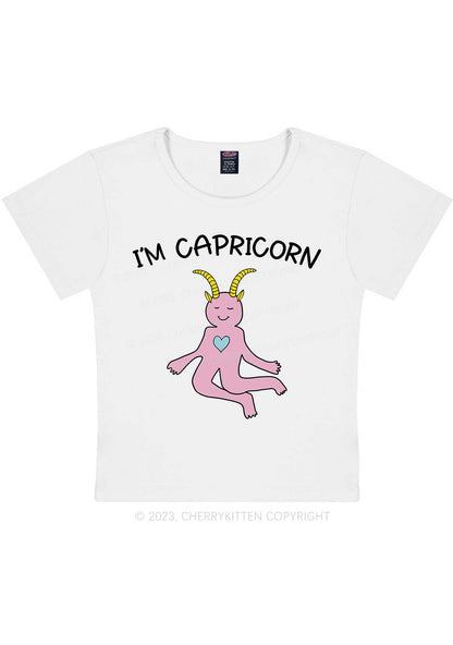 Curvy I'm Capricorn Y2K Baby Tee Cherrykitten