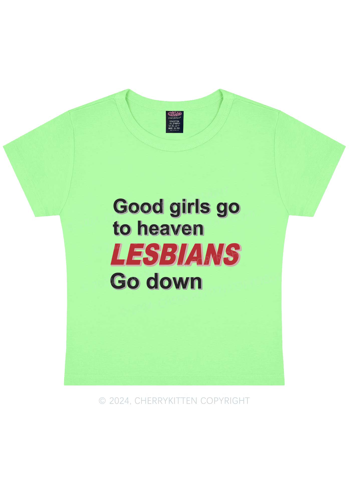 Good Girls Go To Heaven Y2K Baby Tee Cherrykitten