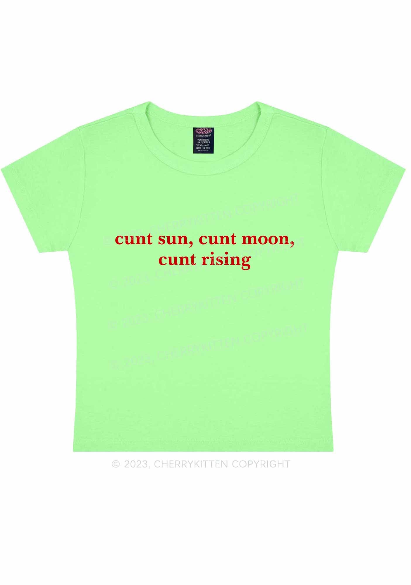 Sun Moon Rising Y2K Baby Tee Cherrykitten