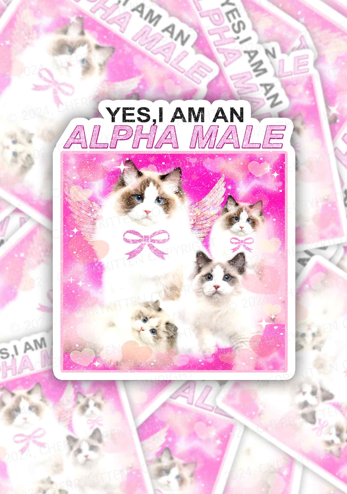 Alpha Male 1Pc Y2K Sticker Cherrykitten