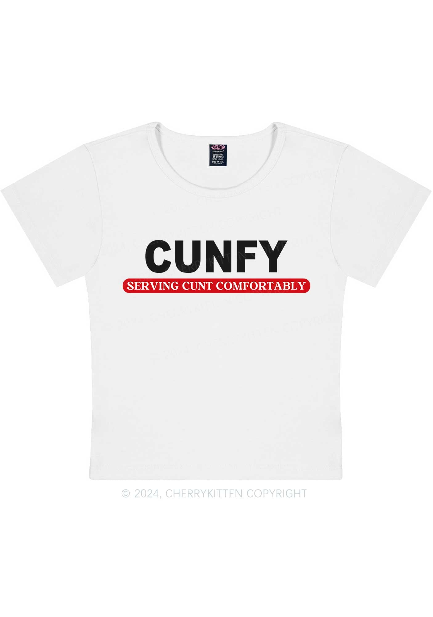 Cunfy Y2K Baby Tee Cherrykitten