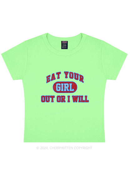 Eat Your Girl Y2K Baby Tee Cherrykitten