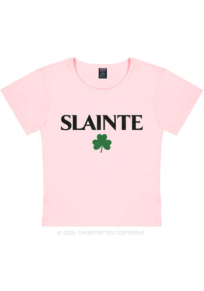 Slainte St Patricks Y2K Baby Tee Cherrykitten