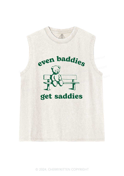 Saddies Bear Y2K Washed Tank Cherrykitten