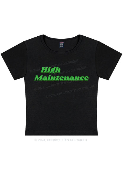 High Maintenance Y2K Baby Tee Cherrykitten