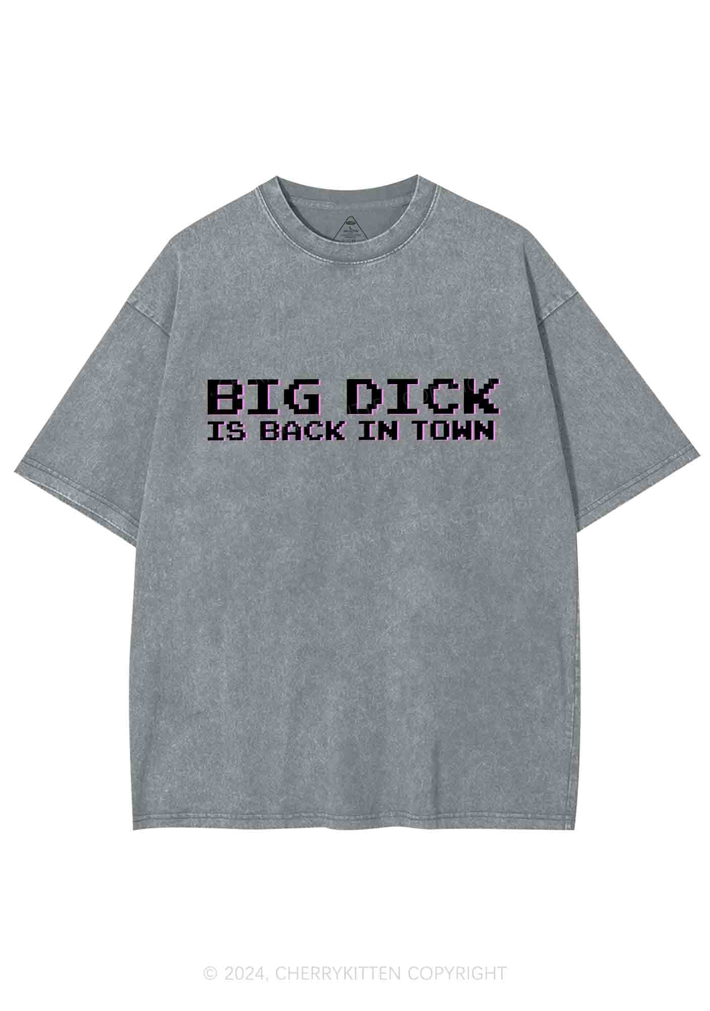 Big Is Back In Town Y2K Washed Tee Cherrykitten