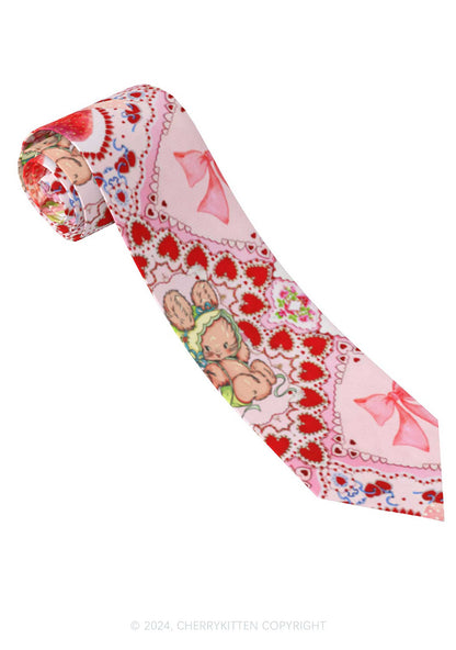 Strawberry Bunny Y2K Necktie Cherrykitten