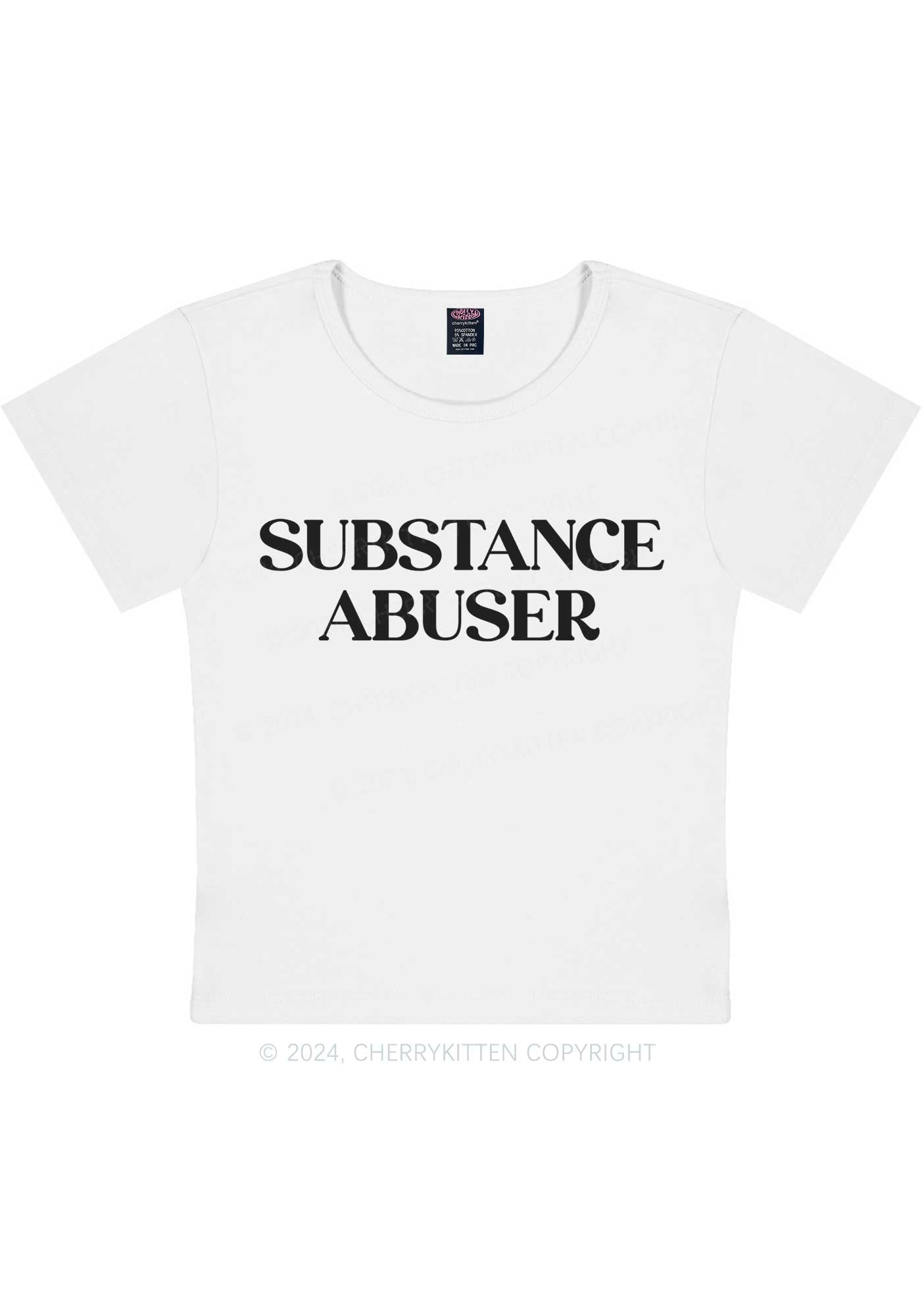 Substance Abuser Y2K Baby Tee Cherrykitten