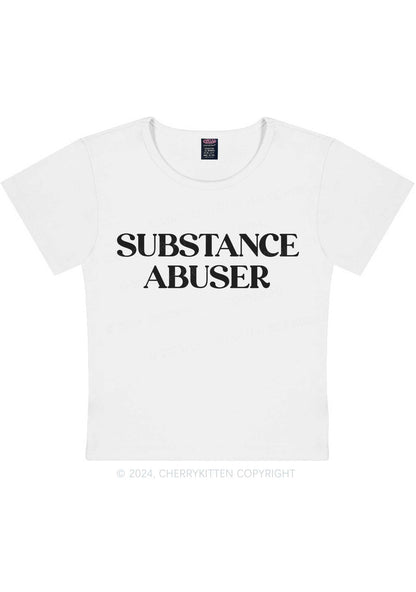 Substance Abuser Y2K Baby Tee Cherrykitten