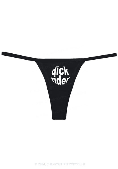 Big Dxxk Rider Y2K Flat String Thong Cherrykitten