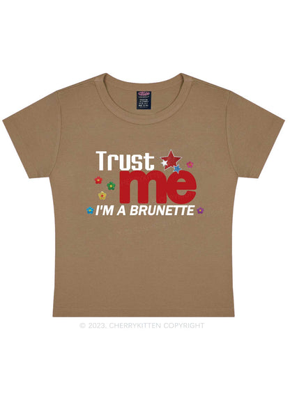 Trust Brunette Y2K Baby Tee Cherrykitten