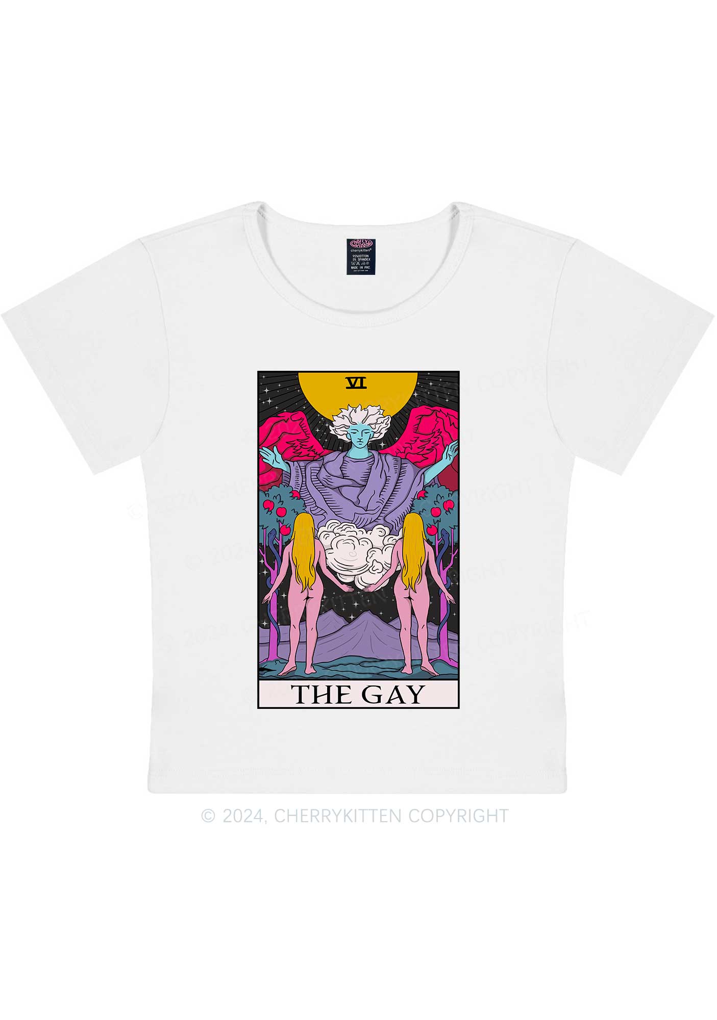 The Gay Witch Y2K Baby Tee Cherrykitten